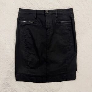 Earnest Sewn Charlotte Coated Waxed  Pencil Skirt